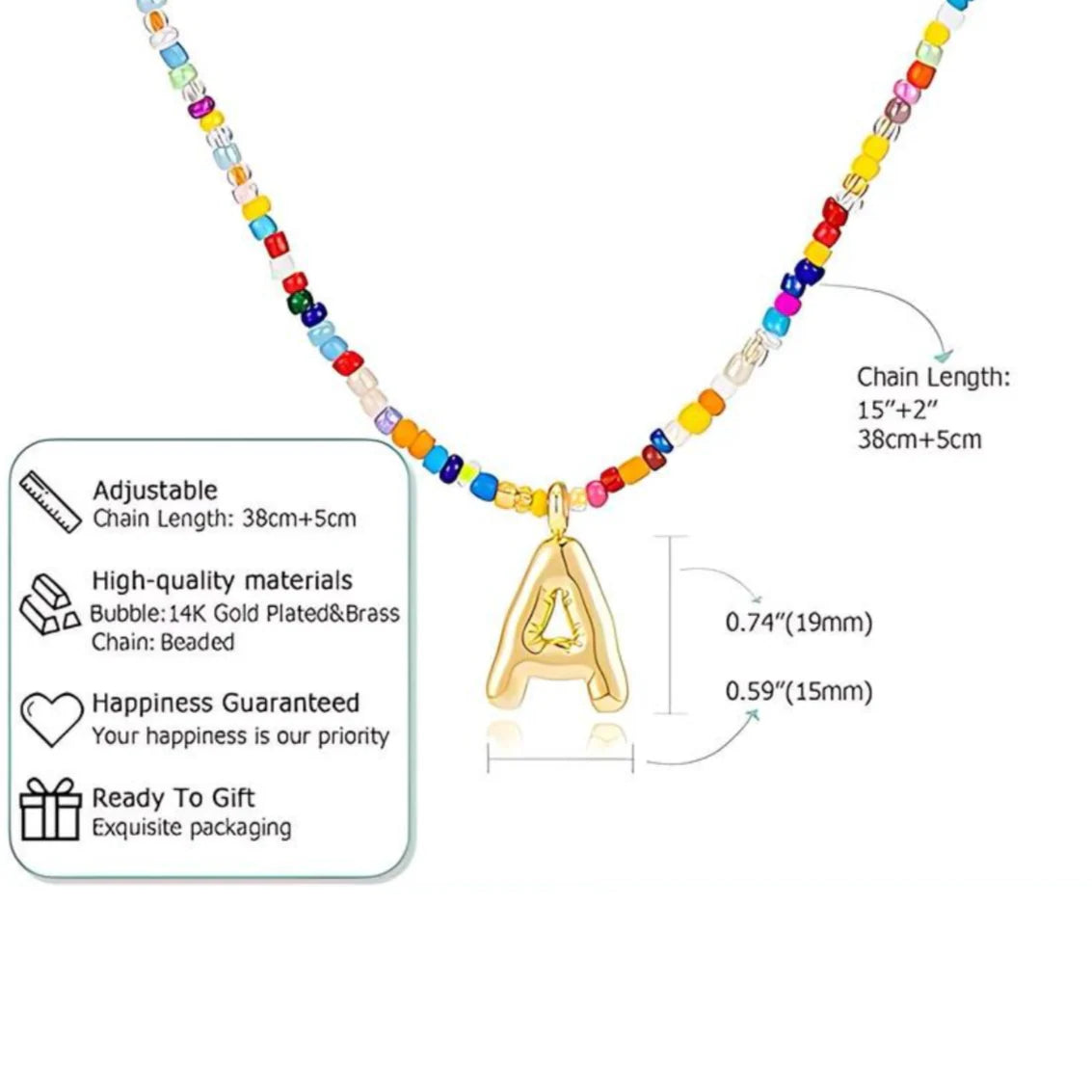 The Colorful Letter Necklace